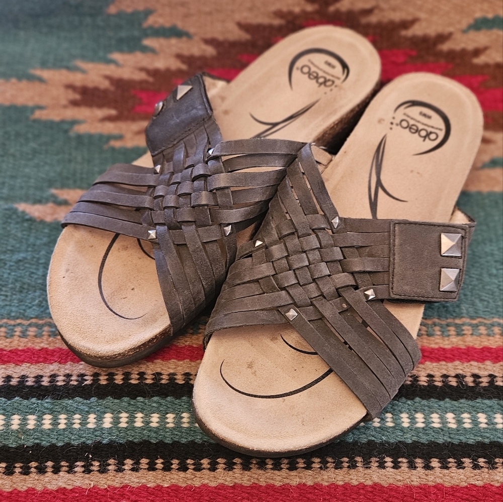ABeo biosystem Black Woven Sandals  9